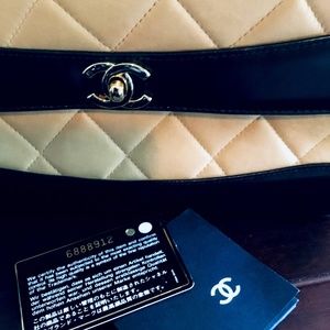 CLASSIC CHANEL LAMBSKIN LEATHER MONOCHROME BAG